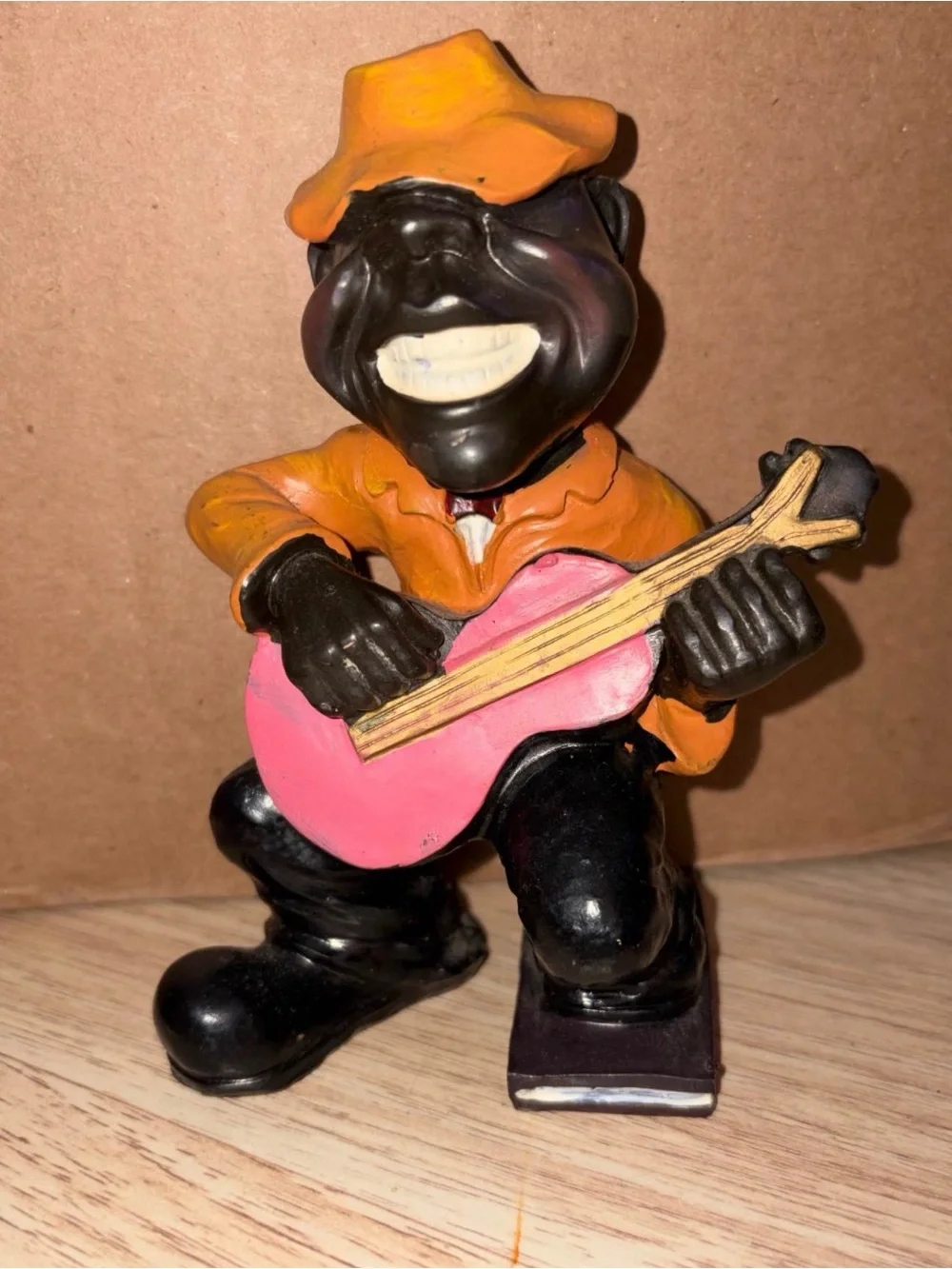 Orange and Pink Guitarist Collectible figure